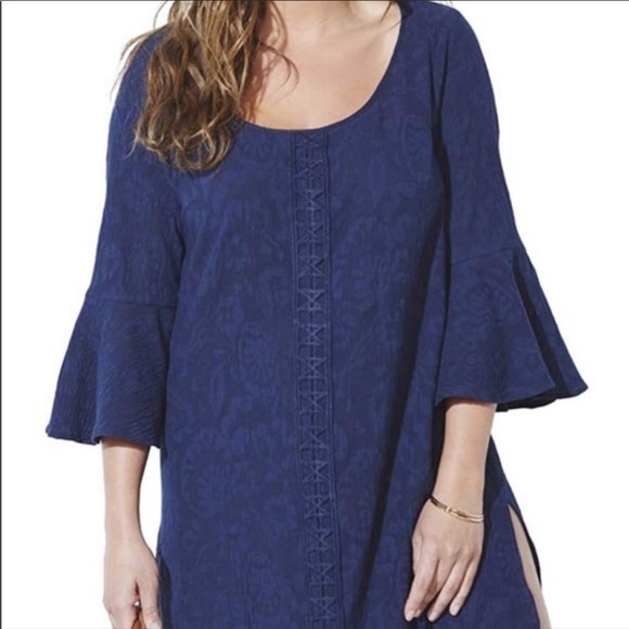 Swimsuits For All Other - Swimsuits for all Cover Up Navy Dress Tassels NWT